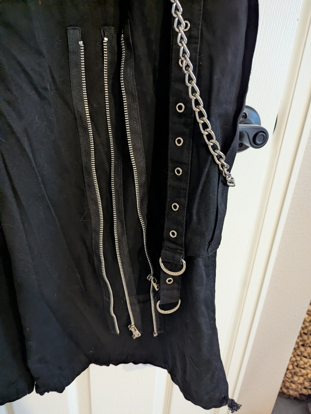 TRIPP NYC Goth Grunge Chain To Chain Pants Large Black - Picture 8 of 14